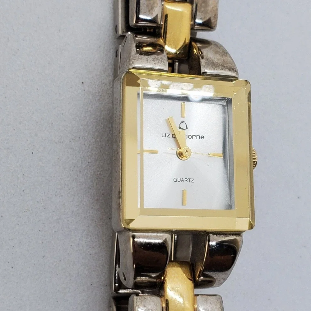 Liz Claiborne‎ Women's Watch 18MM Gray Dial Gray Gold Bracelet 5.75